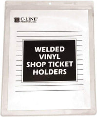 C-LINE - 50 Piece Clear Shop Ticket Holder - 11" High x 8-1/2" Wide - Apex Tool & Supply