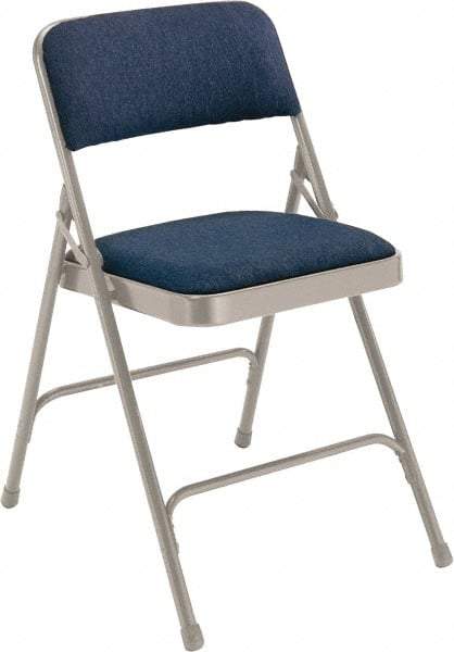 NPS - 18-3/4" Wide x 20-1/4" Deep x 29-1/2" High, Fabric Folding Chair with Fabric Padded Seat - Imperial Blue - Apex Tool & Supply