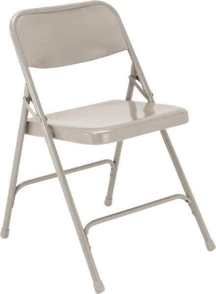 NPS - 18-1/4" Wide x 20-1/4" Deep x 29-1/2" High, Steel Standard Folding Chair - Gray - Apex Tool & Supply