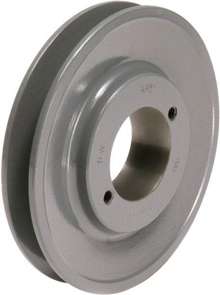 TB Wood's - 1 Groove, 1/2 to 1-1/2 Bore Diam, 4.95" Outside Diam, QD Bushed V Belt Sheave - 4.2 A Diam Belt Pitch - Apex Tool & Supply