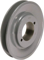 TB Wood's - 1 Groove, 1/2 to 1-1/2 Bore Diam, 6-1/4" Outside Diam, QD Bushed V Belt Sheave - 5.5 A Diam Belt Pitch - Apex Tool & Supply