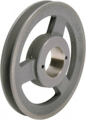 TB Wood's - 1 Groove, 1/2 to 1-1/2 Bore Diam, 9-1/4" Outside Diam, QD Bushed V Belt Sheave - 9.0 A Diam Belt Pitch - Apex Tool & Supply