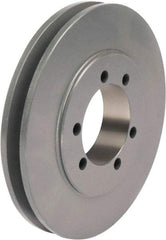 TB Wood's - 1 Groove, 1/2 to 1-5/8 Bore Diam, 5" Outside Diam, QD Bushed V Belt Sheave - 5.00 3V Diam Belt Pitch - Apex Tool & Supply