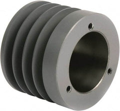 TB Wood's - 4 Groove, 1/2 to 1-5/8 Bore Diam, 3" Outside Diam, QD Bushed V Belt Sheave - 3.00 3V Diam Belt Pitch - Apex Tool & Supply
