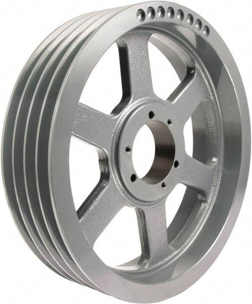 TB Wood's - 4 Groove, 7/8 to 3-1/2 Bore Diam, 20.4" Outside Diam, QD Bushed V Belt Sheave - 20.00 C Diam Belt Pitch - Apex Tool & Supply