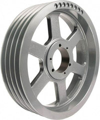 TB Wood's - 4 Groove, 7/8 to 3-1/2 Bore Diam, 21.2" Outside Diam, QD Bushed V Belt Sheave - 21.2 5V Diam Belt Pitch - Apex Tool & Supply