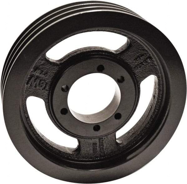 TB Wood's - 3 Groove, 1/2 to 2-1/2 Bore Diam, 9.35" Outside Diam, QD Bushed V Belt Sheave - 8.6 A Diam Belt Pitch - Apex Tool & Supply