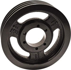 TB Wood's - 3 Groove, 1/2 to 2-1/2 Bore Diam, 9.35" Outside Diam, QD Bushed V Belt Sheave - 8.6 A Diam Belt Pitch - Apex Tool & Supply