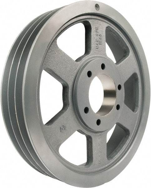 TB Wood's - 3 Groove, 7/8 to 3-1/2 Bore Diam, 16.4" Outside Diam, QD Bushed V Belt Sheave - 16.00 C Diam Belt Pitch - Apex Tool & Supply