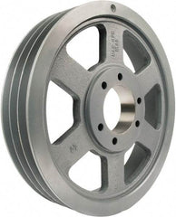 TB Wood's - 3 Groove, 7/8 to 3-1/2 Bore Diam, 16.4" Outside Diam, QD Bushed V Belt Sheave - 16.00 C Diam Belt Pitch - Apex Tool & Supply