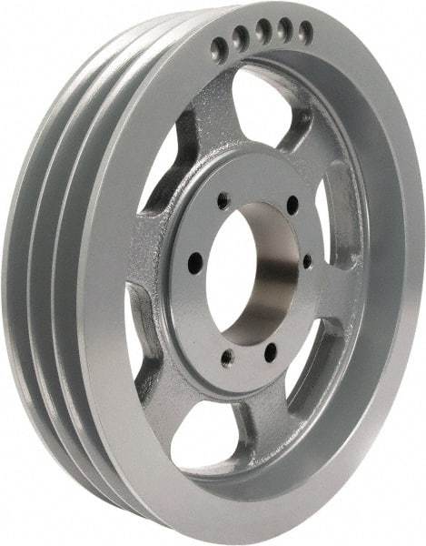 TB Wood's - 3 Groove, 1/2 to 2-15/16 Bore Diam, 11.3" Outside Diam, QD Bushed V Belt Sheave - 11.3 5V Diam Belt Pitch - Apex Tool & Supply