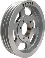 TB Wood's - 3 Groove, 1/2 to 2-15/16 Bore Diam, 11.3" Outside Diam, QD Bushed V Belt Sheave - 11.3 5V Diam Belt Pitch - Apex Tool & Supply