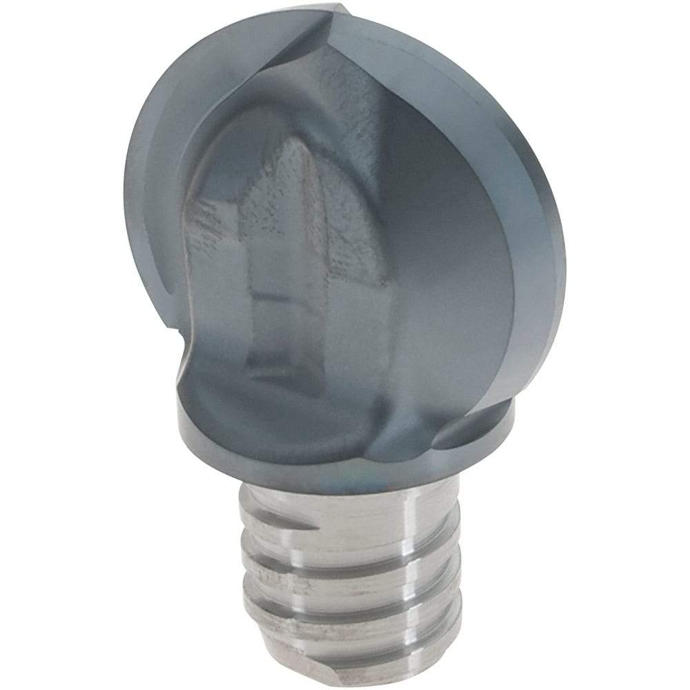 Iscar - MM HBR Grade IC908 Carbide Ball Nose Milling Tip Insert - TiAlN Finish, 2 Flutes, 25.4mm Cutting Diam, 23.4mm Extension - Apex Tool & Supply
