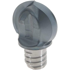 Iscar - MM HBR Grade IC908 Carbide Ball Nose Milling Tip Insert - TiAlN Finish, 2 Flutes, 25.4mm Cutting Diam, 23.4mm Extension - Apex Tool & Supply
