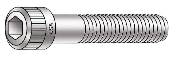 Armor Coat - #8-32 UNC Hex Socket Drive, Socket Cap Screw - Alloy Steel, Armor Coat Finish, Partially Threaded, 1-1/4" Length Under Head - Apex Tool & Supply