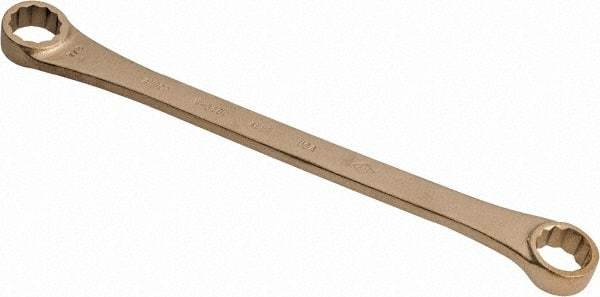 Ampco - 13/16" x 7/8" 12 Point Offset Box Wrench - Double End, 12-1/4" OAL, Aluminum Bronze - Apex Tool & Supply