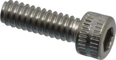 Made in USA - #4-40 UNC Hex Socket Drive, Socket Cap Screw - Grade 18-8 Stainless Steel, Uncoated, 3/8" Length Under Head - Apex Tool & Supply