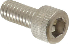 Made in USA - #8-32 UNC Hex Socket Drive, Socket Cap Screw - Grade 18-8 Stainless Steel, Uncoated, 3/8" Length Under Head - Apex Tool & Supply