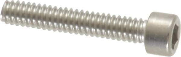 Made in USA - #2-56 UNC Hex Socket Drive, Socket Cap Screw - Grade 18-8 Stainless Steel, Uncoated, 1/2" Length Under Head - Apex Tool & Supply
