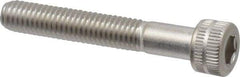 Made in USA - #10-32 UNF Hex Socket Drive, Socket Cap Screw - Grade 18-8 Stainless Steel, Uncoated, 1-1/4" Length Under Head - Apex Tool & Supply