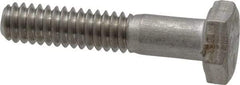 Made in USA - 1/4-20 UNC, 1-1/4" Length Under Head Hex Head Cap Screw - Grade 18-8 Stainless Steel, Uncoated, 7/16" Hex - Apex Tool & Supply