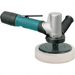 Dynabrade - 4 to 5" Pad Diam, 3,200 RPM, 0.4 hp, Handheld Pneumatic Buffer - 24 CFM, 3/8-24" Spindle Thread, 1/4 NPT Inlet - Apex Tool & Supply