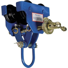 Vestil - 0.5 Ton Capacity Quick Install Manual Trolley - 3" to 5" Flange Width - Apex Tool & Supply
