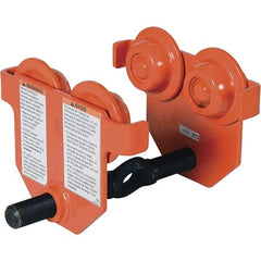 Vestil - 0.5 Ton Capacity Low Profile Manual Trolley - 2" to 8-5/8" Flange Width - Apex Tool & Supply