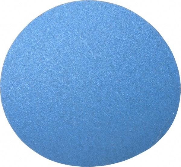 Norton - 12" Diam, 36 Grit Zirconia Alumina Adhesive PSA Disc - Very Coarse, Blue, Y Weighted Cloth Backing, Flexible - Apex Tool & Supply