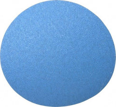 Norton - 12" Diam, 36 Grit Zirconia Alumina Adhesive PSA Disc - Very Coarse, Blue, Y Weighted Cloth Backing, Flexible - Apex Tool & Supply