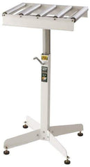 HTC - 18 Inch Long Table Stock Roller Stand - 500 Lbs. Limit, with 5 and 15 Inch Wide Rollers - Apex Tool & Supply