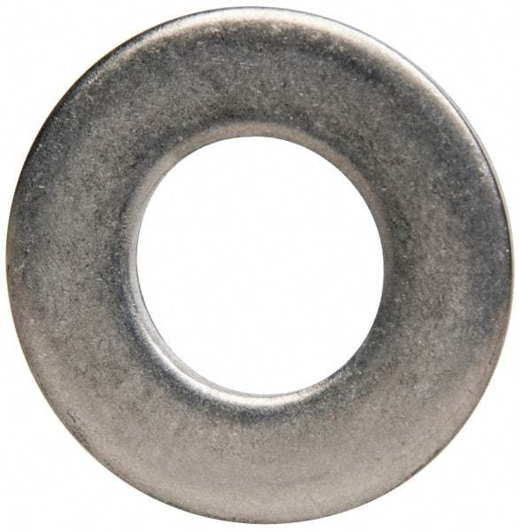 Made in USA - 1/2" Screw, Grade 300 Stainless Steel Standard Flat Washer - 0.531" ID x 1.062" OD, 0.074" Thick, Plain Finish, Meets Military Specifications - Apex Tool & Supply