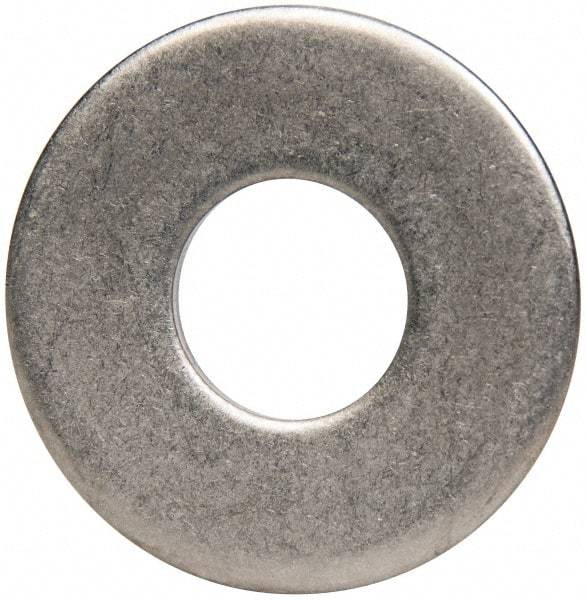 Made in USA - 1/2" Screw, Grade 300 Stainless Steel Standard Flat Washer - 0.562" ID x 1-3/8" OD, 0.086" Thick, Plain Finish, Meets Military Specifications - Apex Tool & Supply
