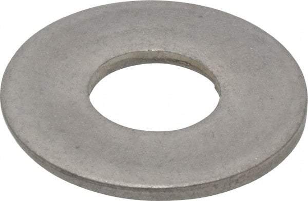 Made in USA - 1" Screw, Grade 300 Stainless Steel Standard Flat Washer - 1.062" ID x 2-1/2" OD, 0.136" Thick, Passivated Finish, Meets Military Specifications - Apex Tool & Supply