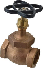 NIBCO - 1-1/4" Pipe, Threaded Ends, Bronze Integral Globe Valve - PTFE Disc, Screw-In Bonnet, 200 psi WOG, 125 psi WSP, Class 125 - Apex Tool & Supply