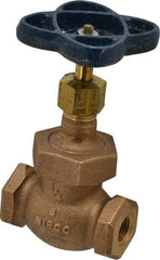 NIBCO - 1/4" Pipe, Threaded Ends, Bronze Integral Globe Valve - PTFE Disc, Screw-In Bonnet, 200 psi WOG, 125 psi WSP, Class 125 - Apex Tool & Supply