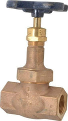 NIBCO - 1" Pipe, Threaded Ends, Bronze Integral Globe Valve - Bronze Disc, Union Bonnet, 600 psi WOG, 300 psi WSP, Class 300 - Apex Tool & Supply