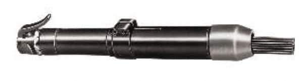 Chicago Pneumatic - 3,600 BPM, 25/32" Bore Diam, Pneumatic Inline Needle Scaler - 1-1/8" Stroke Length, 9.6 CFM, 90 psi, 3/8 NPT Inlet - Apex Tool & Supply