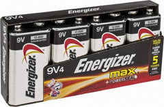 Energizer - Size 9V, Alkaline, 4 Pack, Standard Battery - 9 Volts, Miniature Snap Terminal, 6LR61, ANSI, IEC Regulated - Apex Tool & Supply