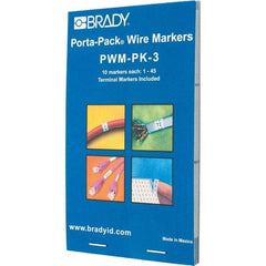 Brady - Cable Tag - NO. 1-45 VINYL CLOTH WIRE MARKER PACK - Apex Tool & Supply