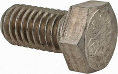 Made in USA - 3/8-16 UNC, 3/4" Length Under Head Hex Head Cap Screw - Grade 18-8 Stainless Steel, Uncoated, 9/16" Hex - Apex Tool & Supply