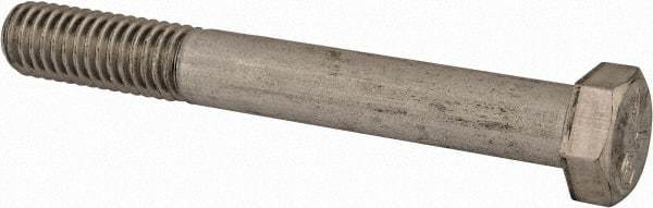 Made in USA - 3/8-16 UNC, 3" Length Under Head Hex Head Cap Screw - Grade 18-8 Stainless Steel, Uncoated, 9/16" Hex - Apex Tool & Supply