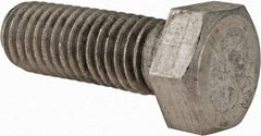 Made in USA - 1/2-13 UNC, 1-1/2" Length Under Head Hex Head Cap Screw - Grade 18-8 Stainless Steel, Uncoated, 3/4" Hex - Apex Tool & Supply