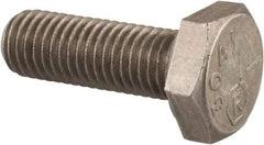 Made in USA - 1/4-28 UNF, 3/4" Length Under Head Hex Head Cap Screw - Grade 18-8 Stainless Steel, Uncoated, 7/16" Hex - Apex Tool & Supply