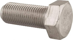 Made in USA - 1/2-20 UNF, 1-1/4" Length Under Head Hex Head Cap Screw - Grade 18-8 Stainless Steel, Uncoated, 3/4" Hex - Apex Tool & Supply