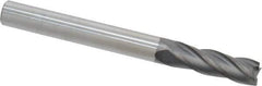 Niagara Cutter - 1/4", 3/4" LOC, 1/4" Shank Diam, 2-1/2" OAL, 4 Flute, Solid Carbide Square End Mill - Single End, Diamond Finish, Spiral Flute, 30° Helix, Right Hand Cut, Right Hand Flute, Series DIA430 - Apex Tool & Supply