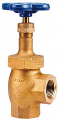 NIBCO - 1" Pipe, Class 150, Threaded Bronze Renewable Angle Gate Valve - 300 WOG, 150 WSP, Union Bonnet - Apex Tool & Supply