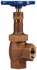 NIBCO - 2" Pipe, Class 300, Threaded Bronze Renewable Angle Gate Valve - 600 WOG, 300 WSP, Union Bonnet - Apex Tool & Supply