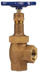 NIBCO - 1/4" Pipe, Class 300, Threaded Bronze Replaceable Angle Gate Valve - 600 WOG, 300 WSP, Union Bonnet - Apex Tool & Supply