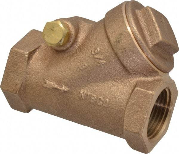 NIBCO - 3/4" Bronze Check Valve - Y-Pattern, FNPT x FNPT, 200 WOG - Apex Tool & Supply